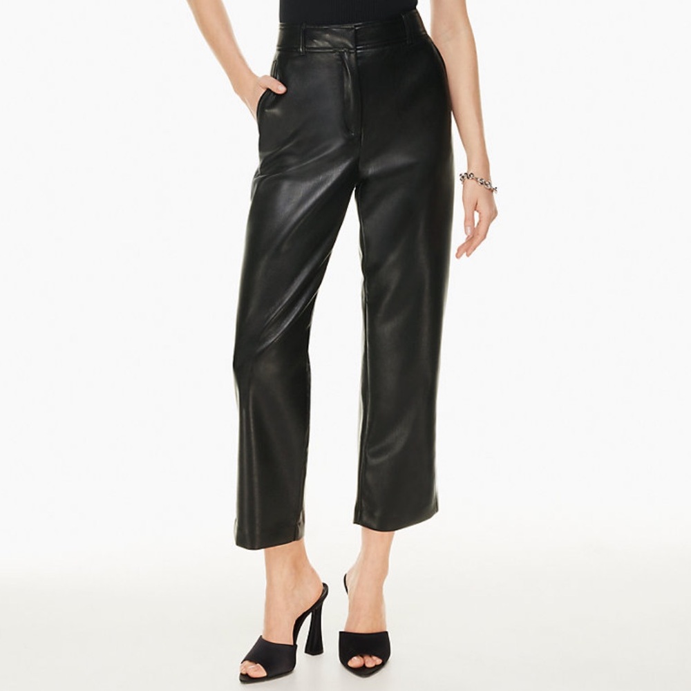 Babaton cropped leather pants